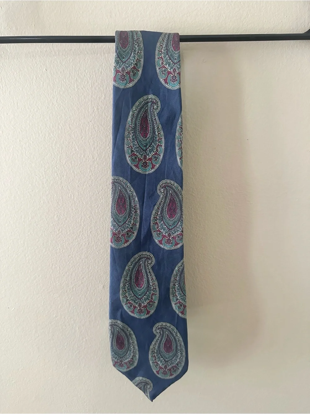 Vintage Blue Paisley Pierre Balmain Tie